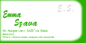 emma szava business card